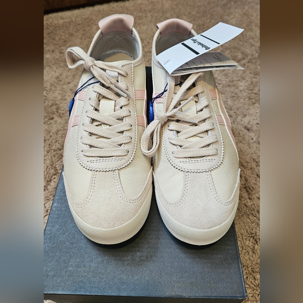 Onitsuka Tiger Oatmeal And Ginger Peach NEW size Unisex 8.5 Womens 10 - Picture 2 of 10